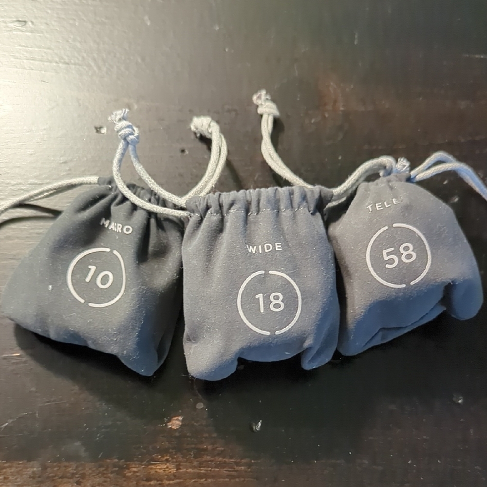 Camera Lens Pouch Set in Gray